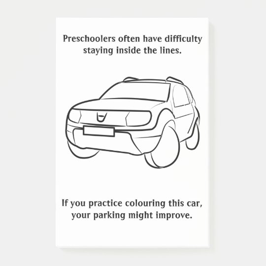 Terrible parking activity article-it notes picture regarding Bad Parking Cards Printable called Lousy parking task article-it notes